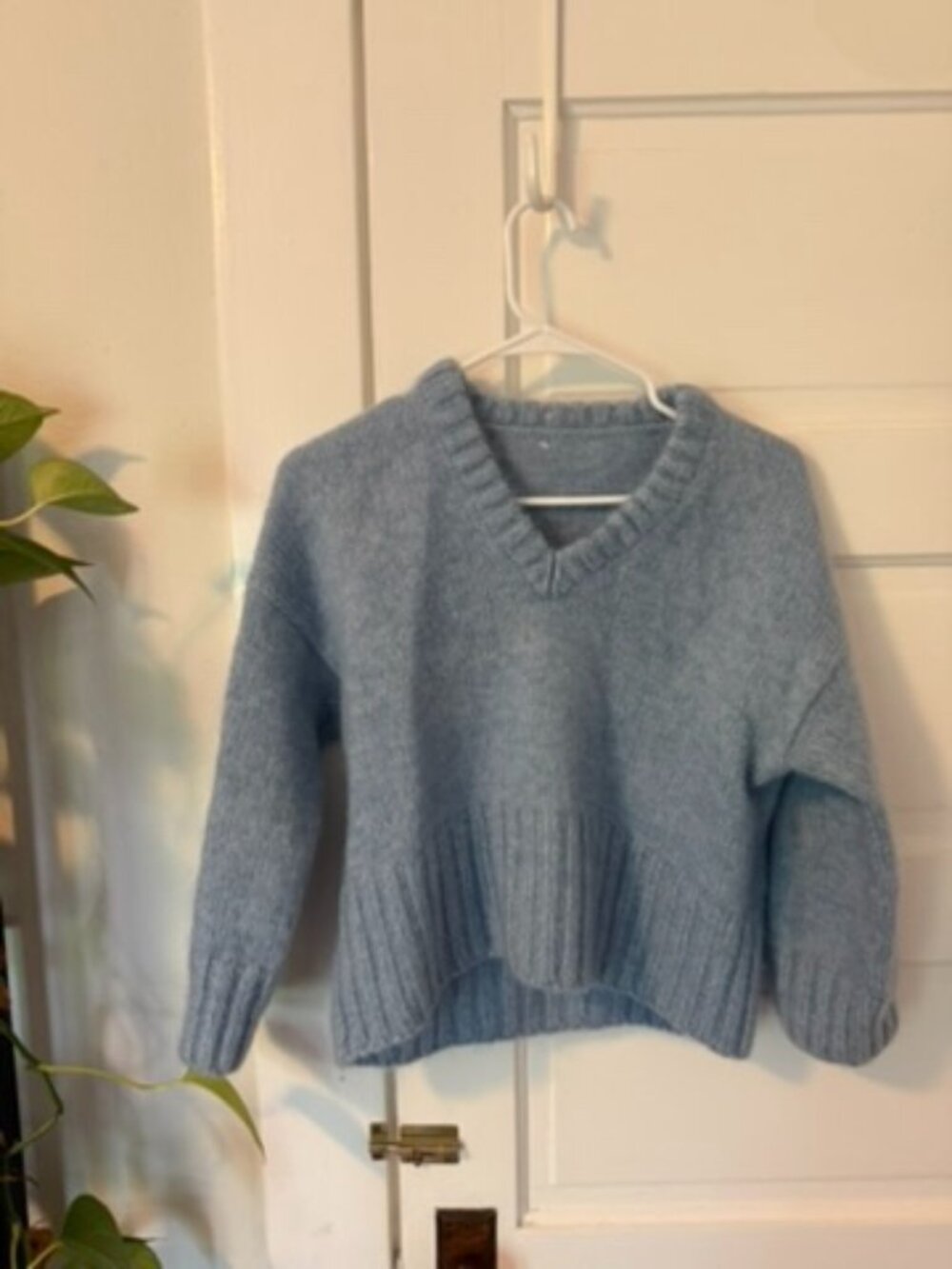 Hand Knit Blue Sweater